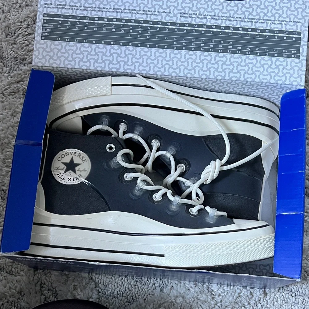 Converse Women's Black and White High-Top Sneakers